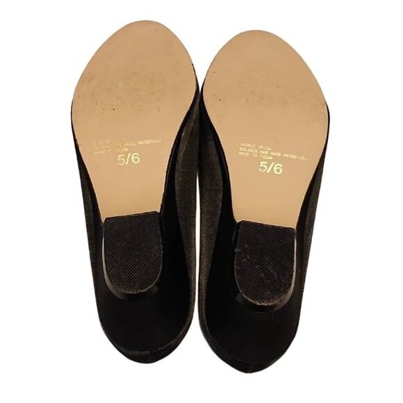 Vintage Victoria's Secret Satin Bow Slippers Slip On Mules Black Womens Size 5/6 - Picture 4 of 5